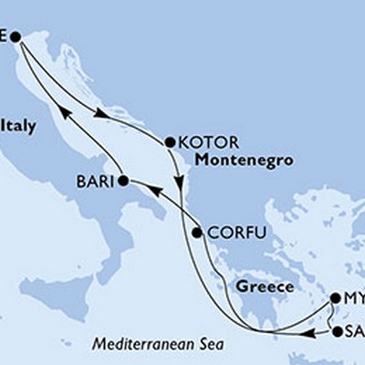görög tengeri hajóút